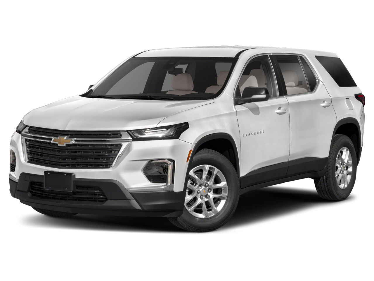 2022 Chevrolet Traverse LT Leather in Mosaic Black Metallic — front three-quarter view