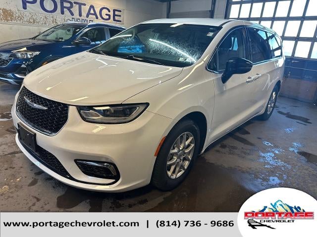 2024 Chrysler Pacifica Touring L in White — front three-quarter view